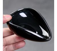 Repose-cuillère à café pour accessoires de bar à café, petit repose-cuillère en forme de grain de café pour station de café, repose-cuillère à thé en céramique (noir)