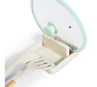 Repose-cuillère avec support pour couvercle de casserole, support de cuillère pour comptoir de cuisine, propre et anti-goutte pendant la cuisson ou le repas, parfait pour placer des cuillères, des