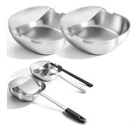 Repose Cuillère Cuisine, 2 Pièces Porte Cuillere Cuisine Accessoires, Repose Couverts de Table en Acier Inoxydable, Spoon Rest pour Salle à Manger et Kitchen, Garder Plans Travail Propres