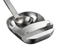Repose-cuillère de cuisine, support de spatule en acier inoxydable | Repose-cuillère de cuisine | Pour la maison, la cuisine, le bureau, la cuisine, le restaurant, le buffet, la préparation des repas