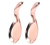 Repose-cuillère en acier inoxydable pour cuisinière, porte-ustensiles de cuisine, plateau à pince, porte-spatule empilable, plateau à cuillère en forme de poisson (or rose)