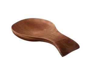 Repose-cuillère en bois : support de cuisine élégant, décoration rustique pour comptoirs, événements en plein air, améliore les espaces de cuisine champêtre | Organisateur en bois élégant