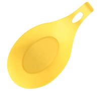 Repose-cuillère en silicone anti-adhésif pour louche à soupe, support de spatule, résistant à la chaleur, ustensile de cuisine, jaune