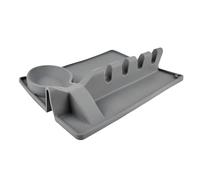 Repose-cuillère en silicone | Rangement d'ustensiles de cuisine | Repose-ustensiles antidérapant avec tampon anti-goutte | pour louche, passoire à soupe, pince à épiler, pince à épiler, cuisiniers à
