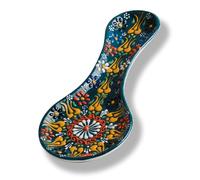 Repose-cuillère fait à la main en céramique pour dessus de cuisinière, repose-cuillère de 25,4 cm pour comptoir de cuisine, support de cuillère pour cuisinière, cadeau de pendaison de crémaillère,