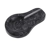 Repose Cuillère Marbre Cuisine Antidérapant Repose Cuillere Support pour Spatule, Louche, Fourchette, Cuillère à Café, Comptoir de Cuisine, Ustensiles de Cuisine Gris Foncé 16.5 x 10 x 1.8 cm