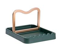 Repose-cuillère pour comptoir de cuisine - Support de couvercle de casserole et porte-cuillère - Gadget multifonction pour garder les plans de travail propres - Lève-couvercle Krf85 (B, 18,2 x 14 x