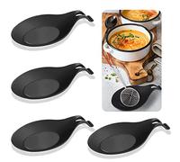 Repose-cuillères en Silicone lots de 4 pcs Porte-Cuillère Repose Ustensile de Cuisine Support pour placer Cuillères Passoires ou Spatules