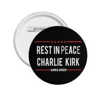 Repose en paix Charlie Kirk Badge Pin Button Metal Circle Badges Round Chest Pins Hat Brooch Decor