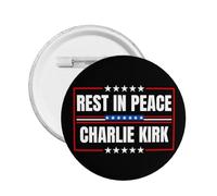 Repose en paix Charlie Kirk Badge rond Broche Vêtements Chapeau Chemise Décoration Épingles Taille