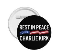 Repose en paix Charlie Kirk Pin Broche ronde de poitrine Décor 1 Pcs