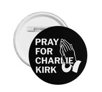 Repose en paix Charlie Kirk Pin Dieu vous bénisse Priez pour Charlie Kirk Pins Badge Vêtements Chapeau Chemise Décoration Badge rond Taille