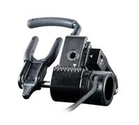 Repose-flèches en alliage d'aluminium pour arc composé droitier, réglable verticalement et horizontalement, cadre en caoutchouc souple, 20,3 x 12,5 x 6 cm (noir)