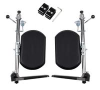 Repose-Jambes Élévateurs Universel pour Fauteuil Roulant, Angle Réglable 90° à 180° avec Appui-Mollet Rembourré, Support Acier Robuste 100kg, Installation Sans Outil(A Pair of)
