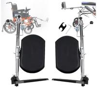 Repose-jambes relevable pour fauteuil roulant - Type universel - Support de pédale unique - 100 kg - Facile à nettoyer - Angle réglable de 90 ° à 180 ° - Avec pagaies souples - Pour personnes