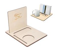 Repose-livre en bois avec tasse à café, lunettes, porte-stylo, support de livre en bois pour repose-page, coin lecture, valet de lecture, pour table de nuit, bureau, chevet