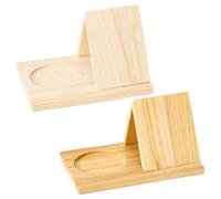 Repose-livre Triangulaire - Support En Bois, Support De Tasse Intégré | Organisateur De Coin De Lecture, Accessoire De Meuble Pour Maison, Chambre À Coucher, Cuisine, Studio, Librairie, Utilisation De