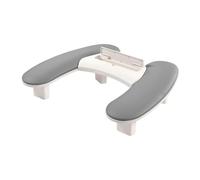Repose-main de bureau pour manucure avec support de téléphone, gris | Support surélevé en forme de U pour les coiffeuses à la maison, dans les studios et dans la pratique