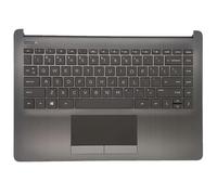 Repose-Main de Rechange pour Ordinateur Portable HP 14Z-DK 14-DK 14-CF 14S-CF 14S-CF - avec Clavier - L24818-001 6070B1306601 - Argent cendré