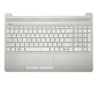 Repose-main de rechange pour ordinateur portable HP 15T-DW 15-DW 15S-DR 15S-DU Series Clavier rétroéclairé Touchpad L52022-001 AP2H8000510 Argent naturel