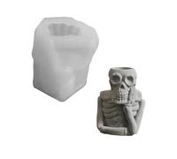 Repose-main en élastomère en forme de tête de mort - Exemplaire pour possesseurs de flammes de colophane - Pour fête d'Halloween et dons d'artisanat - Réutilisable - En silicone