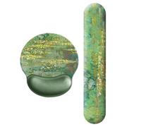 Repose-main ergonomique pour clavier - Support de poignet motif, tapis de souris en mousse avec base antidérapante, repose-main confortable pour le travail, œuvres d'art de peinture à l'huile