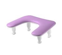 Repose-main pour manucure avec coussin en mousse à mémoire de forme réglable en hauteur pour salon de manucure à domicile Violet 43,5 x 28 x 15 cm