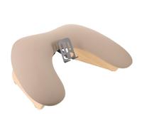 Repose-main pour Ongles Pliable en U avec Support Téléphone | PU Mat Antitache, Hauteur Réglable 6 Pouces, Bois et Métal, pour Salons et Services Mobiles