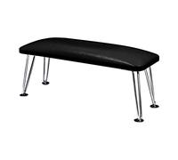 Repose-ongles professionnel en cuir PU avec support en acier inoxydable pour manucure bureau table avec collecteur pour technicien des ongles, utilisation en salon - Facile - Noir