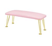 Repose-ongles professionnel en cuir PU avec support en acier inoxydable pour manucure bureau table avec collecteur pour technicien des ongles, utilisation en salon - Facile - Rose