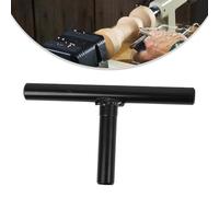 Repose-outils de tournage pour le travail du bois de 15,2 cm avec tige de 1,6 cm de diamètre, type T pour mini tours à bois, support d'outils de tournage en acier, noir