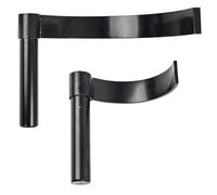 Repose-outils incurvé en acier pour tours de travail du bois, outil de tournage de forme spéciale avec dessus fin, compatible avec mini tour à bois, 6 mm/10 mm d'épaisseur (taille L)