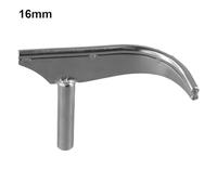 Repose-outils incurvé pour tour à bois, tige de 16 mm de diamètre, acier inoxydable, petit coude droit, compatible avec la plupart des tours de travail du bois