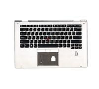 Repose-Paume et Clavier pour Ordinateur Portable pour Lenovo ThinkPad X1 Yoga 2e génération 01LV008 01LV048 01LV088 01LV128 Anglais US avec rétro-éclairage, boîtier supérieur argenté, Nouveau