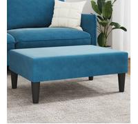 Repose pied bleu 77x55x31 cm velours