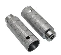 REPOSE PIED BMX ALU DIAM 38mm ARGENT L110mm POUR AXE DE 14mm (PAIRE)