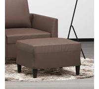 vidaXL Repose-pied pouf Cappuccino en similicuir 60 x 50 x 41 cm