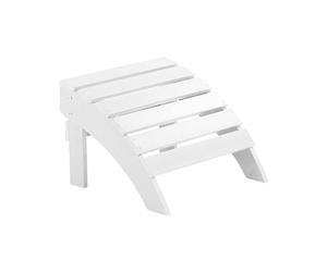 Repose-pied Confortable pour Fauteuil Bas de Jardin Effet Bois Blanc Résitant pour Jardin ou Terrasse Style Rustique et Campagne Beliani