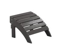 Repose-pied Confortable pour Fauteuil Bas de Jardin Effet Bois Gris Foncé Résitant pour Jardin ou Terrasse Style Rustique et Campagne Beliani