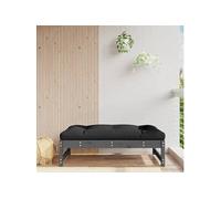 Repose-pied de jardin 120x80 cm gris bois de pin massif, tabouret, repose-pied ottoman, tabouret de jardin, pouf, 825739
