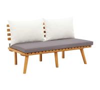 Repose pied de jardin avec coussin 60x60x29 cm Bois d acacia