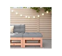 vidaXL Tabouret de jardin avec coussin bois massif Douglas Gris G