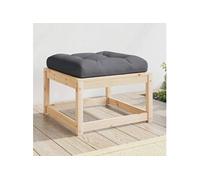 Vidaxl Repose-Pied De Jardin Avec Coussins Bois De Pin Massif