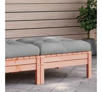 Repose-pied de jardin en bois massif douglas avec coussin rembourré, pouf modulaire pour terrasse et patio, support 110 kg, design à lattes antidérapant, meuble extérieur durable et confortable