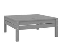 Repose-pied de jardin gris en pin massif robuste - Tabouret de patio modulaire pour salon extérieur, terrasse ou balcon Support 110 kg, facile déplacer et assembler - Meuble d'extérieur durable