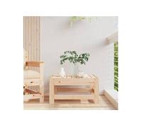 Repose-pied de Jardin, Siège avec Cadre en Bois, Table Basse, Tabouret de Terrasse Patio Balcon Extérieur, Bois de 825485