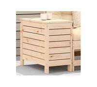 vidaXL Repose-pied de jardin 844888 – Bois de pin massif 62x31,5x52 cm – Beige G