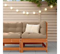 Canapé D'angle De Jardin Pin Massif Brun Ciré 62 X 62 X 70,5 Cm