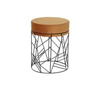 Repose-pied - DKD Home Decor - Noir - Métal - Polyester - 33 x 33 x 42 cm Gris
