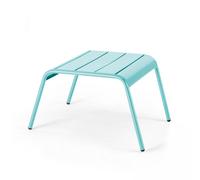 Repose Pied En Métal Turquoise Bleu